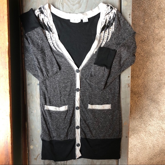 Miss Me long cardigan with V-neck - Picture 1 of 6